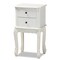 Baxton Studio Sophia French White Finished Wood 2-Drawer Nightstand 165-10693 - alternate 1